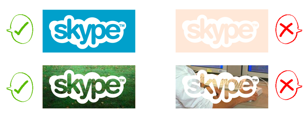 Ejemplos de logotipos de Skype